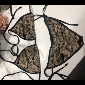 Black and gold bikini, fits like a Medium